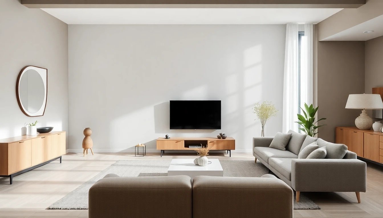 Modern living room with flawless paint